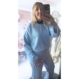 Top - lange mouw - viscose/travel - Travelstof - zacht - +size - 40/46 - Licht Blauw