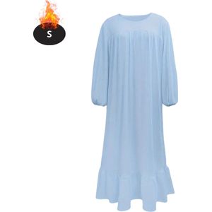 Nivard Islamitische Kleding - Djellaba Dames - Moslim Kleding - Arabisch Dames Kaftan - Alhamdulillah - Lichtblauw S