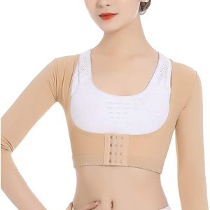 Elastische Afslankend Posture Shaper Wrap Compressie Mouwen - Terug Houding Corrector voor Dames Meisjes (S)