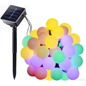 Tuinverlichting Bolletjes Lichtsnoer - 5 Meter - Zonne-energie - RGB - Campingverlichting