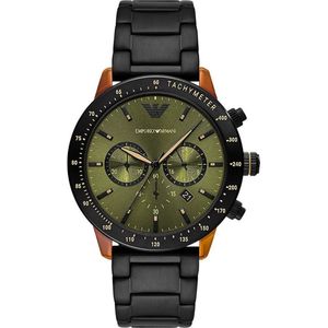 Emporio Armani Mario AR11548 Horloge - Staal - Zwart - Ø 43 mm