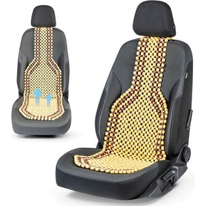 Famanu - CarComfort - Stoelbekleding - Houten Kralen - Universele Zitmat