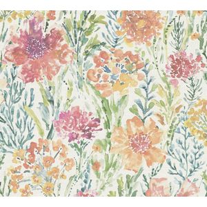 A.S. Création - Aquarell Dreams - Vliesbehang - Meerkleurig Wit Rood