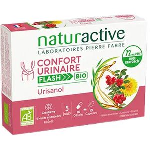 Naturactive Urisanol Organic Flash Urinary Comfort 10 Capsules + 10 Capsules