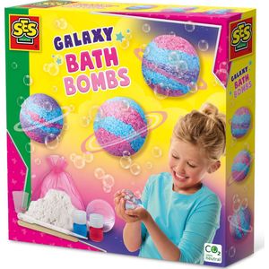 SES - Galaxy bad bruisballen - Bruisballen maken - heldere kleuren en heerlijke geuren - Badspeelgoed - inclusief bewaarzakje - knutselen meisjes - knutselen meisjes 12 jaar creatief