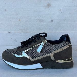 La strada sneakers dk green/ gold micro mesh 2303448 Groen / 39