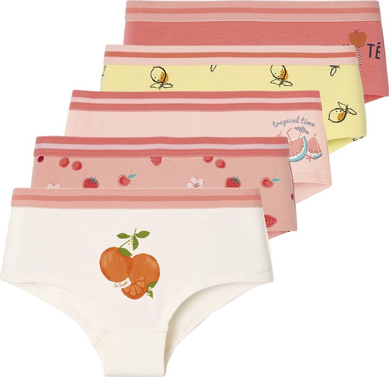 Vertbaudet - Set van 5 Shorts - Meisjes - Fruitmotief