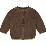 A Tiny Story baby cardigan Unisex Vest - coffee - Maat 56