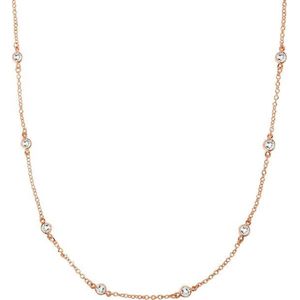 Fate Jewellery Ketting FJ494 - Crystal dots - 925 Zilver - Rosé verguld - Ingelegd met Zirkonia kristallen
