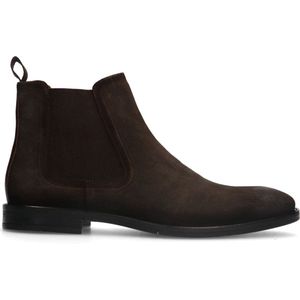 Manfield - Heren - Bruine suède chelsea boots - Maat 41