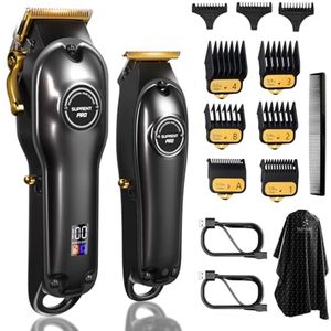 Professionele Draadloze Tondeuse Set voor Heren met LED-Display - Zero Gap