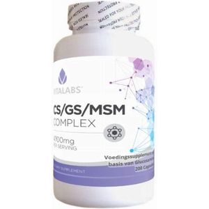 VitaTabs Cs/Gs/Msm Glucosamine Complex - 200 capsules - Voedingssupplement