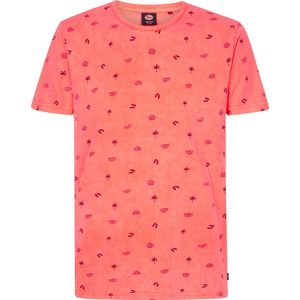 Petrol Industries - Heren All-over print T-shirt Aiden - Roze - Maat XL