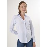 Felix Hardy - Gestreepte Overhemd - Blauw - 97% Katoen - Dames