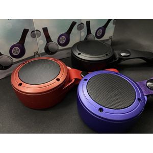 Audiosysteem, Bluetooth speaker bluetooth speaker, portable bluetooth speaker, waterproof wireless speaker with led light, true wireless stereo kayak, beach, unisex gift - black-red-purple