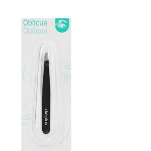 Deliplus schuine wenkbrauw pincet zwart epilatie depilatie rvs