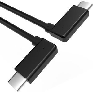USB C kabel - C naar C - Gen 2 - Haaks - Zwart - 1 meter - Allteq