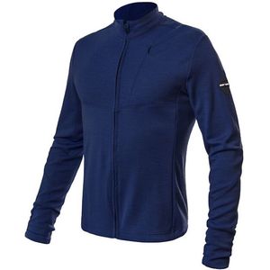 Sensor - Outdoor - Merino Wol - Baselayer - Lange Mouw - Full Zip - Heren - Donkerblauw - Large