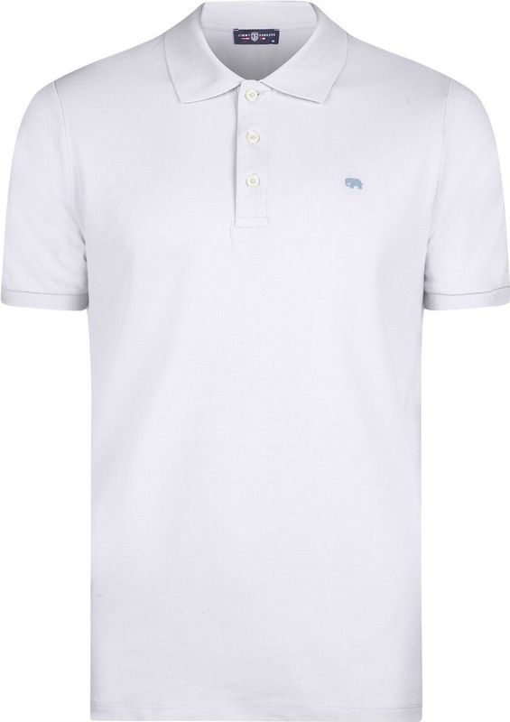 Jimmy Sanders - Polo Shirt - Wit - Katoenen Pique - Korte Mouw