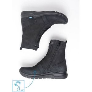 Wolky Hoge veterschoenen Viper HV zwart nubuck