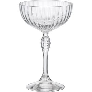 Bormioli Rocco America's Cocktail Martini glazen - 22 cl - 6 stuks - Champagneglazen - Coupe - Kristalglas - Vaatwasserbestendig