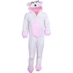 Meisjespyjama onesie Poedel, warm met capuchon
