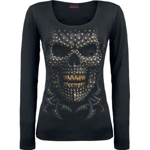 Spiral Black Gold Dames Shirt met lange mouwen - zwart - XXL