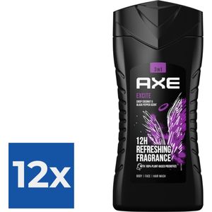 Axe Douchegel - Excite 250 ml - Voordeelverpakking 12 stuks