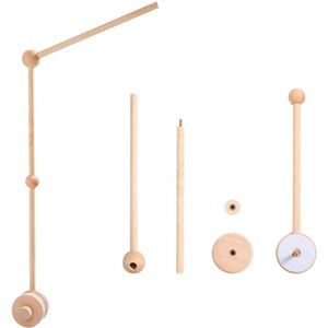 Houten mobiele babyhouder - Verstelbaar houder voor babybedje, luiertafel en bedbelhouder