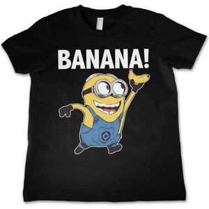 Minions Kinder Tshirt -Kids tm 10 jaar- Banana! Zwart