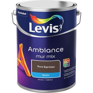 Levis - Ambiance Mur Satin Mix - Pure Espresso - 5 L