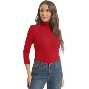 Lange Mouwen Coltrui Dames - Slanke Getailleerde Lichtgewicht Basislaag Tops