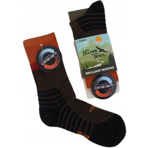 Falcon Trail Merino Wandelsokken - Maat 43-46 - Desert Sun