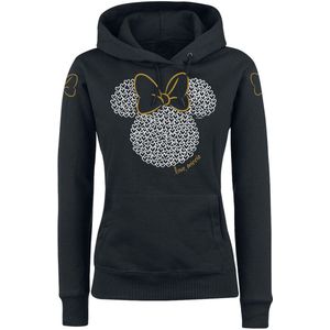 Mickey Mouse Minnie Maus - Love Dames Trui met capuchon - zwart - M