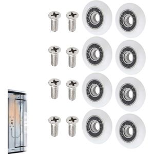 Hoe vind je deze titel aanpassing?8 rollen douchewand - douchecabine deuren - magazijn douche 19 mm douchedeur met schroeven