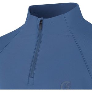 Kentucky Horsewear - Paardrijshirt Barcelona – Trainingsshirt jongen – Lange mouw – Navy – Maat 140