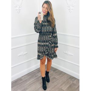 Retro Ruffel Dress Bruin