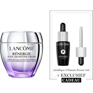 Lancôme Rénergie H.P.N. 300-Peptide Cream + Cadeau - Rénergie H.P.N. 300-Peptide Cream 75ml & Génifique Ultimate Serum 7ml Cadeau - Voor alle Huidtypes - Anti-aging - Totaal 82ml