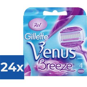 Gillette Venus Breeze - 4 Scheermesjes - Voordeelverpakking 24 stuks