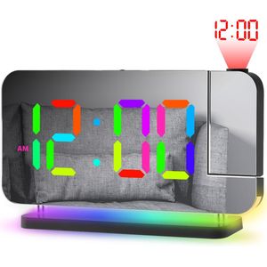 J&D supplies Digitale Wekker - Zwart - Digitale LED klok - Digitale Wekker - Wekker met Projectie - Wekker kinderen