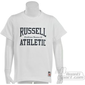 Russell Athletic - Crew Short Sleeve - Russell Athletic Kindershirts - 140 - Wit