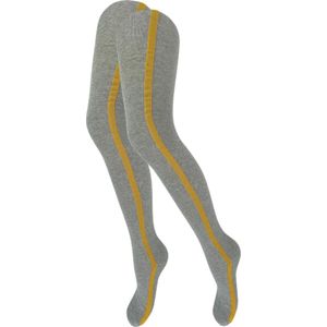 Kindermaillot - Streep - Grijs/Geel - Maat 134/146