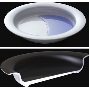 Ornamin - Vital - Bord - Wit/Rood - Groot - Vaatwasbestendig - Microgolfbestendig