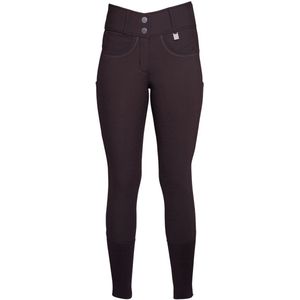 Hkm, paardrijbroek, full grip, donkerbruin, Lauria Garrelli