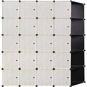 Modulaire kledingkast - aanpasbare kast - verstelbare opbergeenheid - duurzaam, veelzijdig, eenvoudig onderhoud - 185 cm x 185 cm x 35 cm