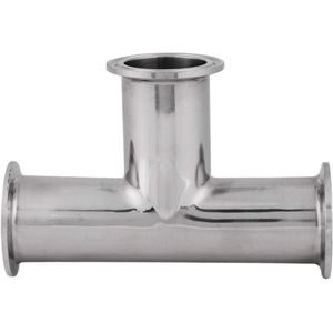 Klem Tee 1 STKS Standaard RVS Klem T-stuk 3 Weg Φ38*1.5 Sanitaire Ftting Accessoires .