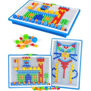 Mozaïek steekspel voor kinderen - 296 steekkralen - Creatief educatief speelgoed vanaf 2 jaar