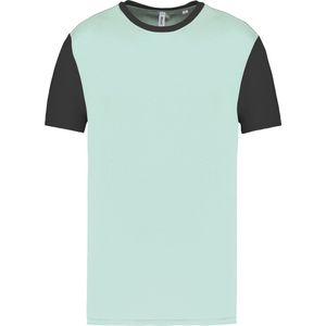 Tweekleurig herenshirt jersey met korte mouwen 'Proact' Ice Mint/Dark Grey - XXL