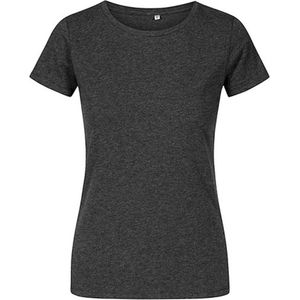 Women's T-shirt met ronde hals Heather Black - XS