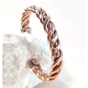 DEVA Loves - Koperen Magneet Armband - gedraaid - maat M